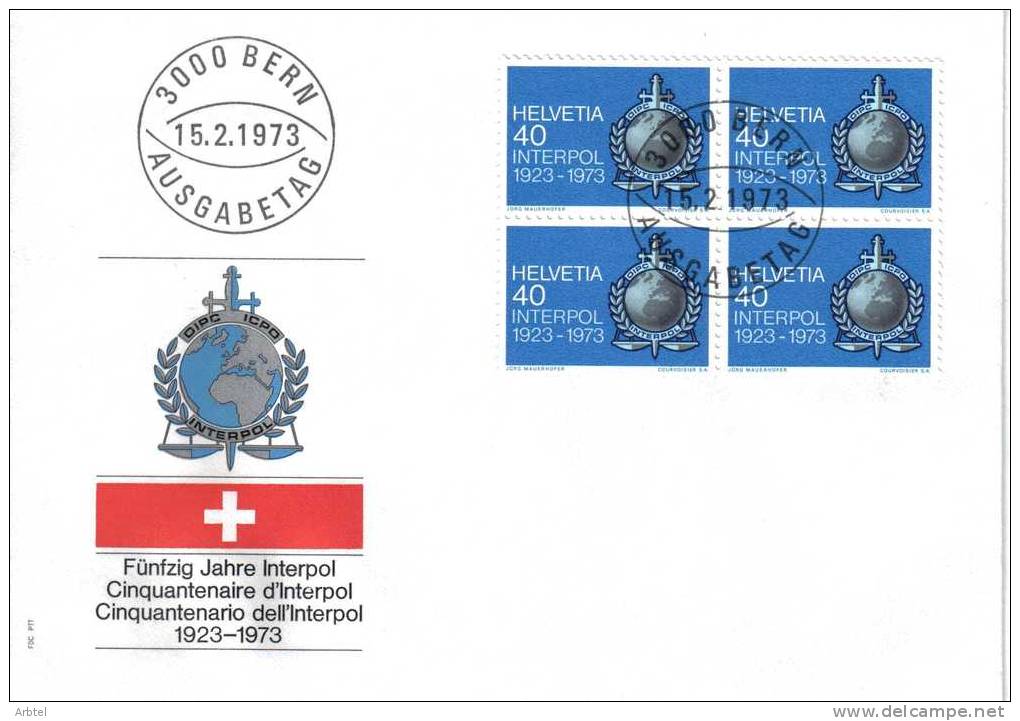 SUIZA SPD 1973 INTERPOL POLICIA - Police - Gendarmerie