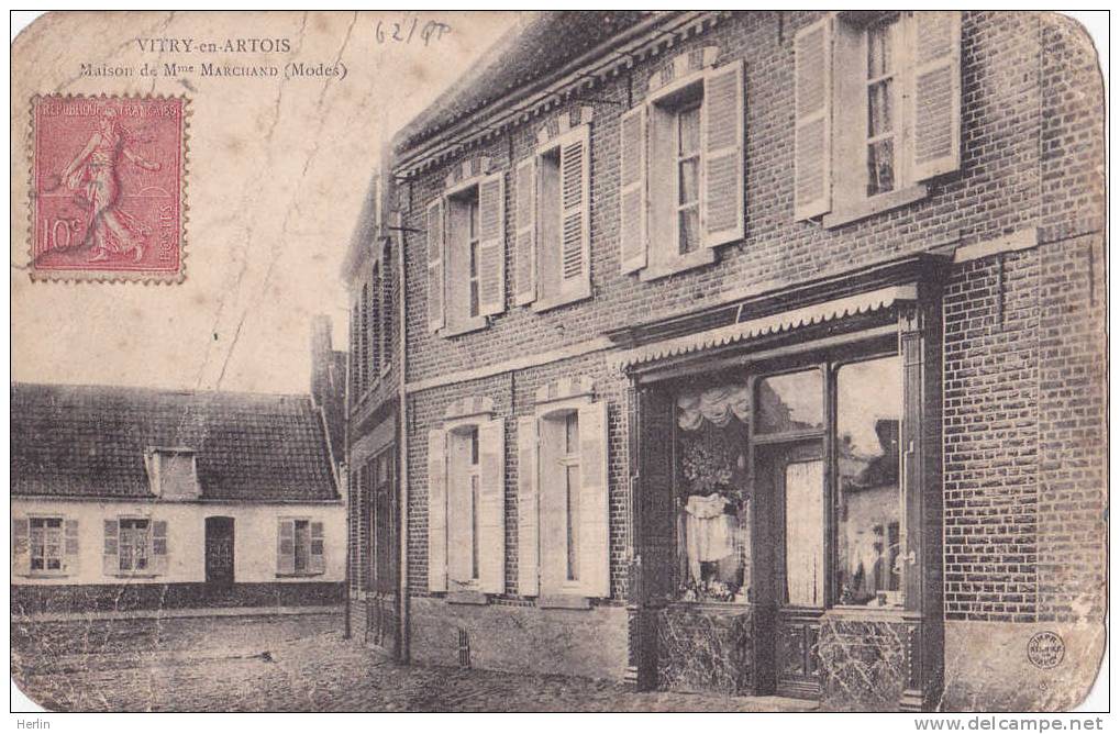 62 - VITRY-EN-ARTOIS - Maison De Mme Marchand (Modes) - Vitry En Artois