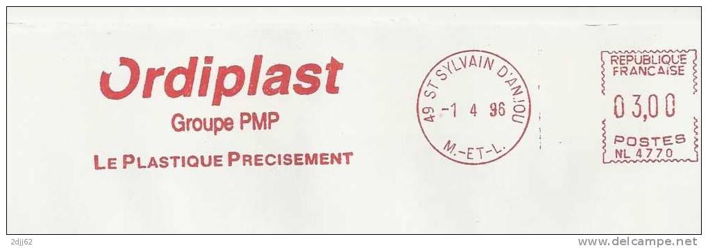 Plastique, Matériau, "Ordiplast", Saint Sylvain D'Anjou - EMA Secap - Enveloppe Entière  (H655) - Chimie