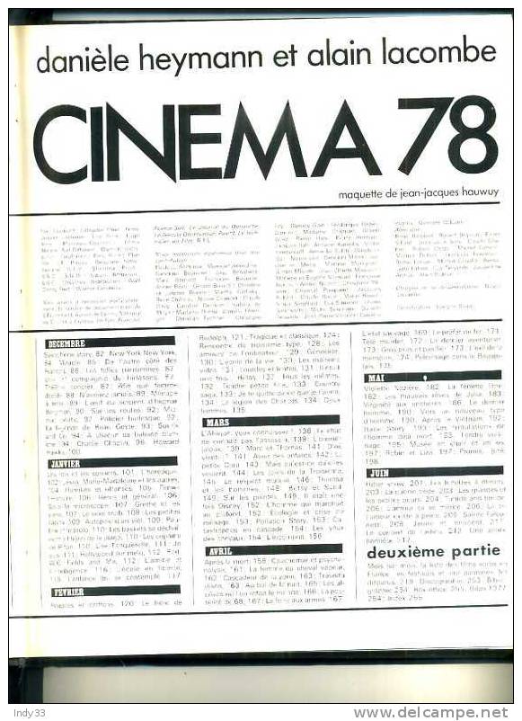 - L'ANNEE DU CINEMA 78 . - Film/ Televisie