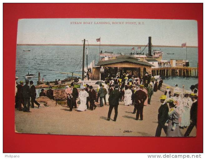 Rocky Point RI  Steam Boat Landing Ca   1910 ---   == Ref 211 - Altri & Non Classificati