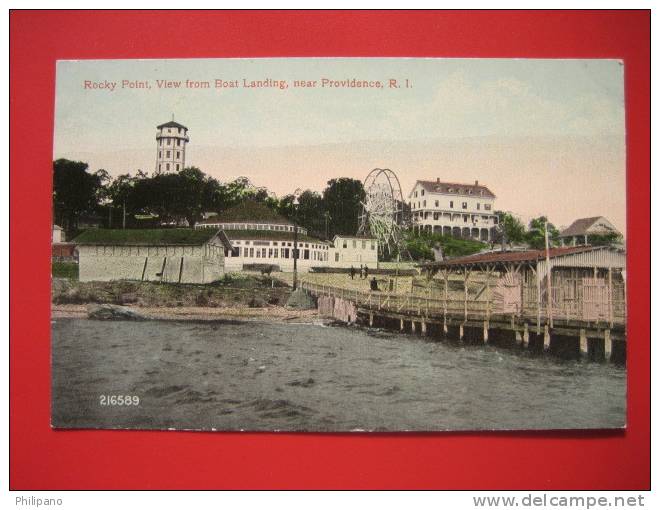 Rocky Point RI--- View From Boat Landing Ferris Wheel  Ca 1910  ---   == Ref 211 - Other & Unclassified