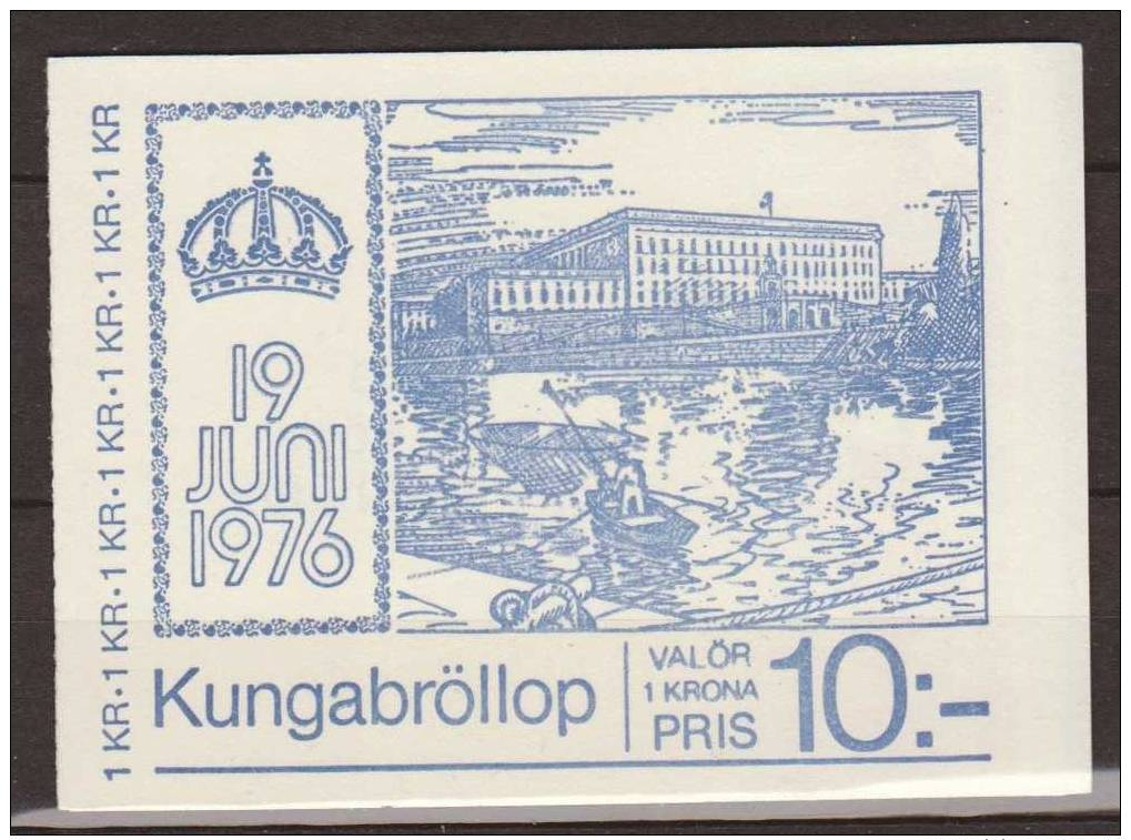 Sweden, Sverige, 1976, Royal Wedding, Booklet H291, MH952D, ***, MNH - 1951-80