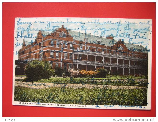 Rock Hill SC  Winthrop College South Dormitory   1923 Cancel     ---   == Ref 211 - Other & Unclassified