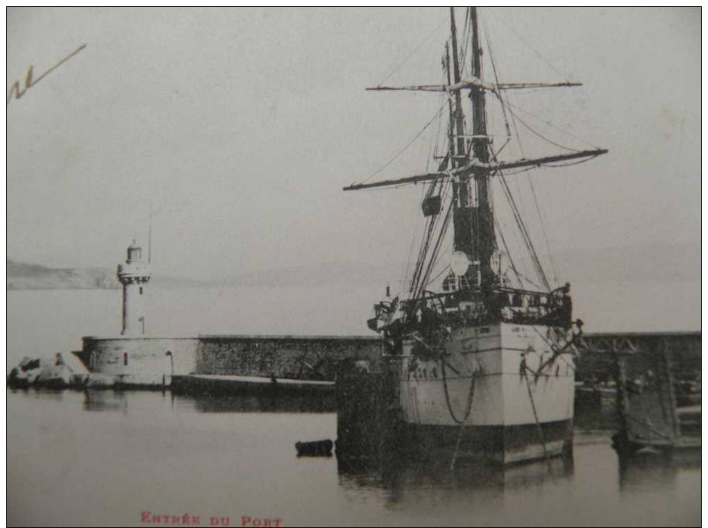 MdV/159: LA CIOTAT - Jolie Et Pas Très Courante Phare, Entrée Du Port -Photo BERGERET 1901 - La Ciotat