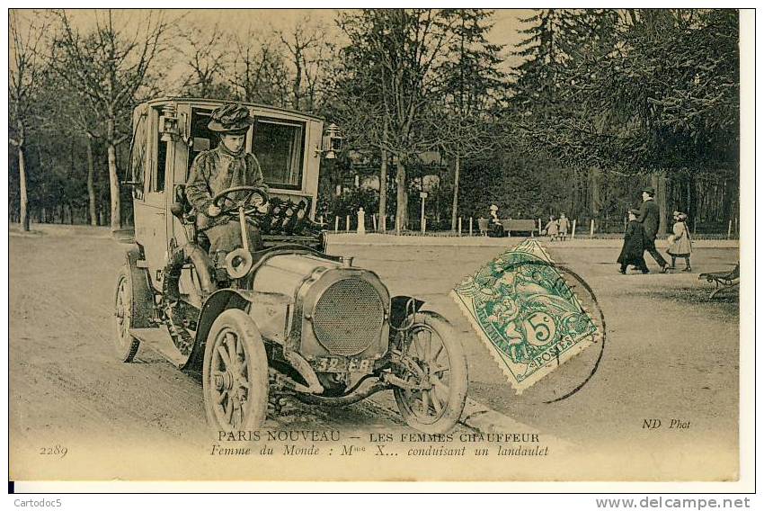 Paris Nouveau Les Femmes Chauffeur Femme Du Monde Mme X..conduisant Un Landaulet    Cpa - Altri & Non Classificati