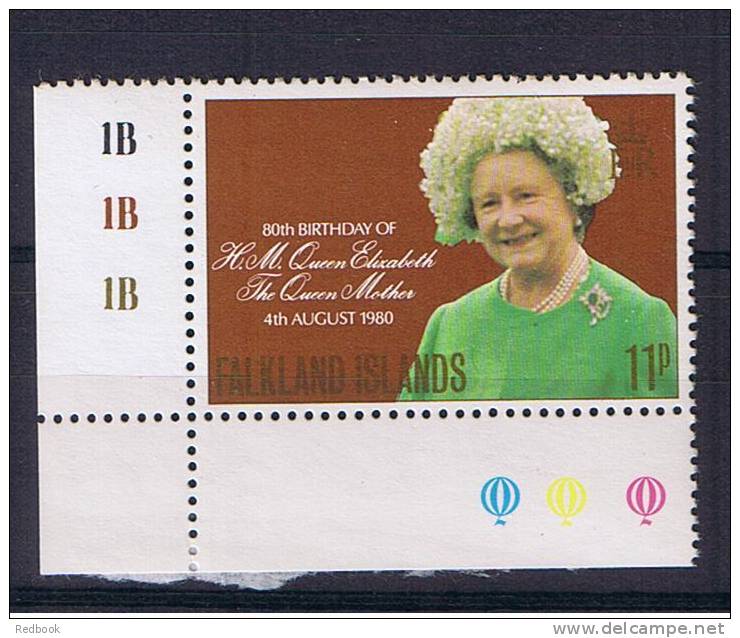 RB 733 - 1980 Falkland Islands - Queen Mother 80th Birthday - 11p MNH Stamp - Royalty Theme - Falkland