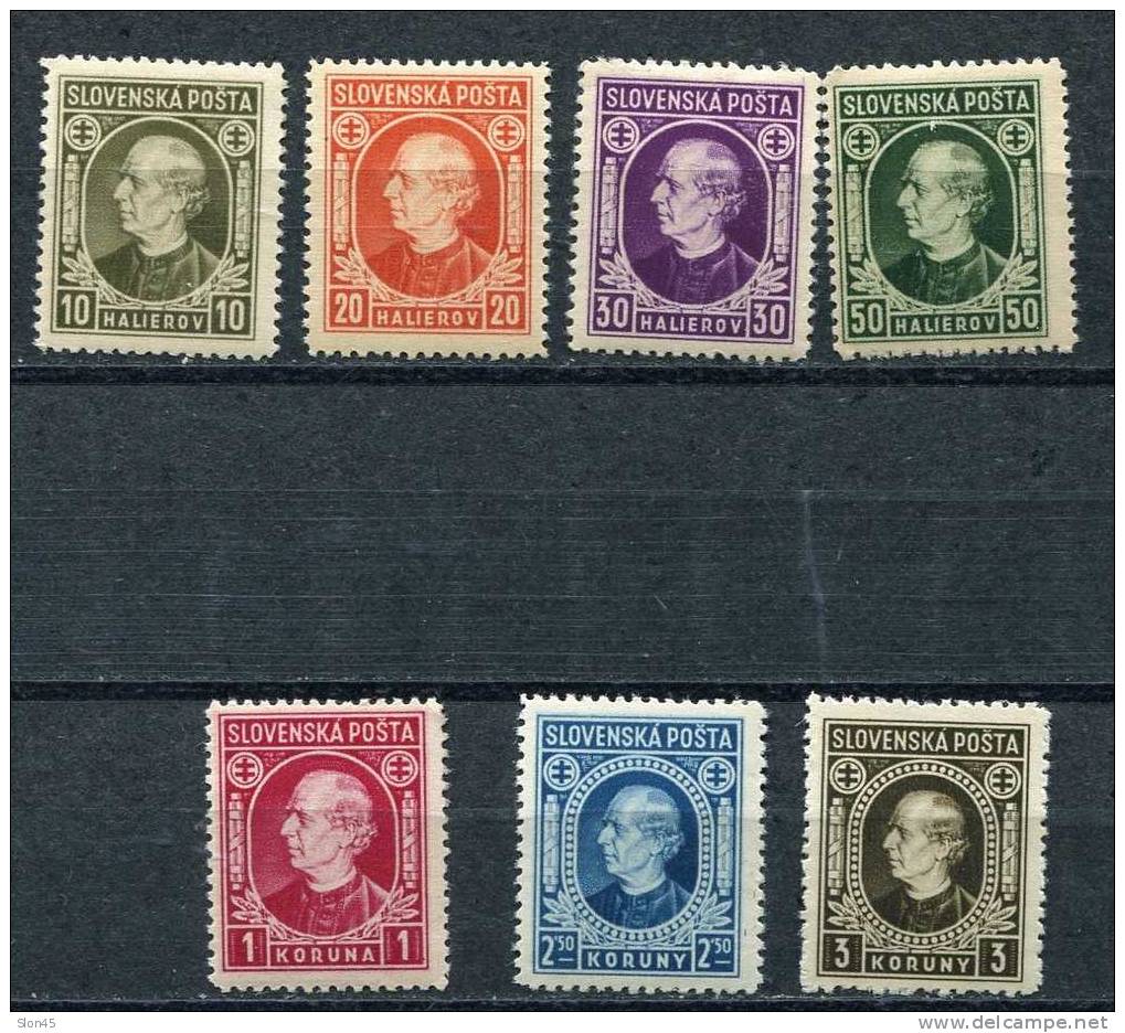 Slovakia 1939  Sc 26-3  MI  35-2 MNH (1st MH) Andrej Hlinka - Unused Stamps