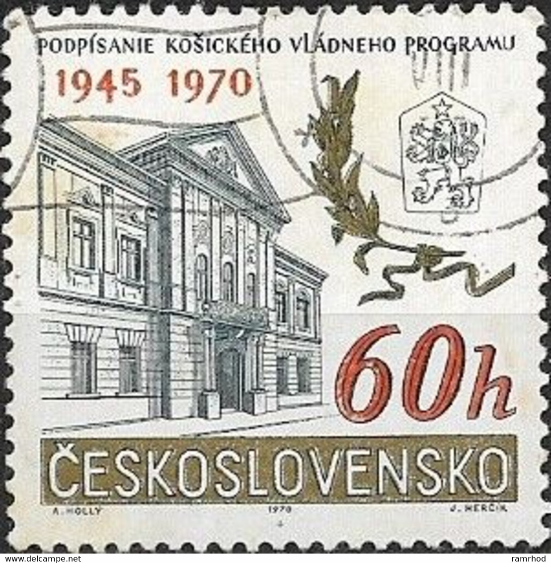 CZECHOSLOVAKIA 1970 25th Anniv Of Kosice Reforms - 60h Town Hall, Kosice FU - Used Stamps