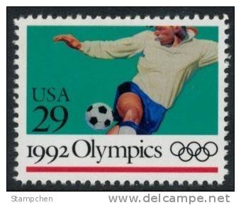 1992 USA Summer Olympics Stamp Soccer Football  #2637 - Zomer 1992: Barcelona