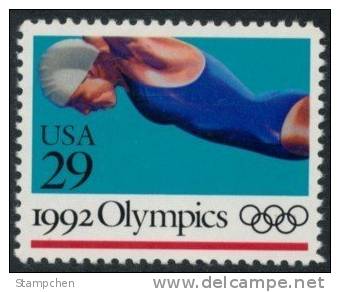 1992 USA Summer Olympics Stamp Swimming #2641 - Zomer 1992: Barcelona