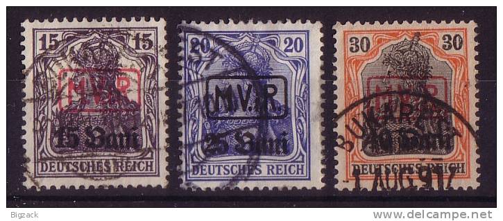 Dt. Besetzung M.V.i.R. Minr.1-3 Gestempelt - Besetzungen 1914-18