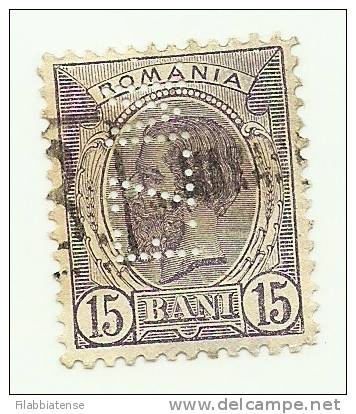 1900 - Romania 131 PERFIN  Carlo I    C685   ------ - Gebruikt