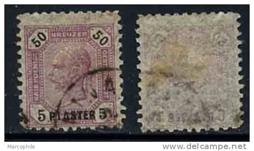 AUTRICHE - LEVANT / 1891-96 - 5 P./50 K. LILAS   # 29 OB.  COTE 3.50 EURO (ref T440) - Levante-Marken