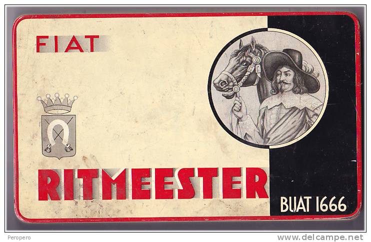 BOX FÜR ZIGARETTEN  “RITMEESTER“HOLLAND CIGAR FIAT BUAT 1666. In Sehr Guter Condition - Sonstige & Ohne Zuordnung