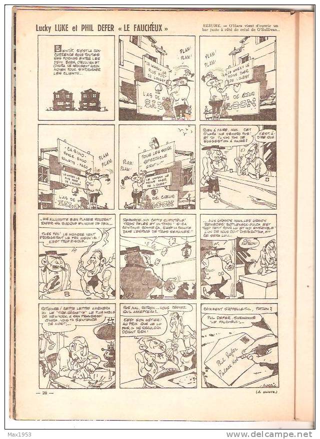 (simenon) Le Moustique N° 1465 -21 Février 1954- Maigret à L'école En Feuilleton + 1 Planche N/B De Lucky Luke - Simenon