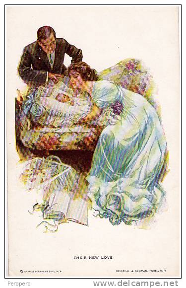 AK Harrison Fischer " THEIR NEW LOVE " Nr.191. OLD POSTCARD - Fisher, Harrison