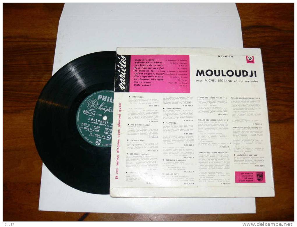 MOULOUDJI AVEC MICHEL LEGRAND  2 EM SERIE   EDIT  PHILIPS - Collectors