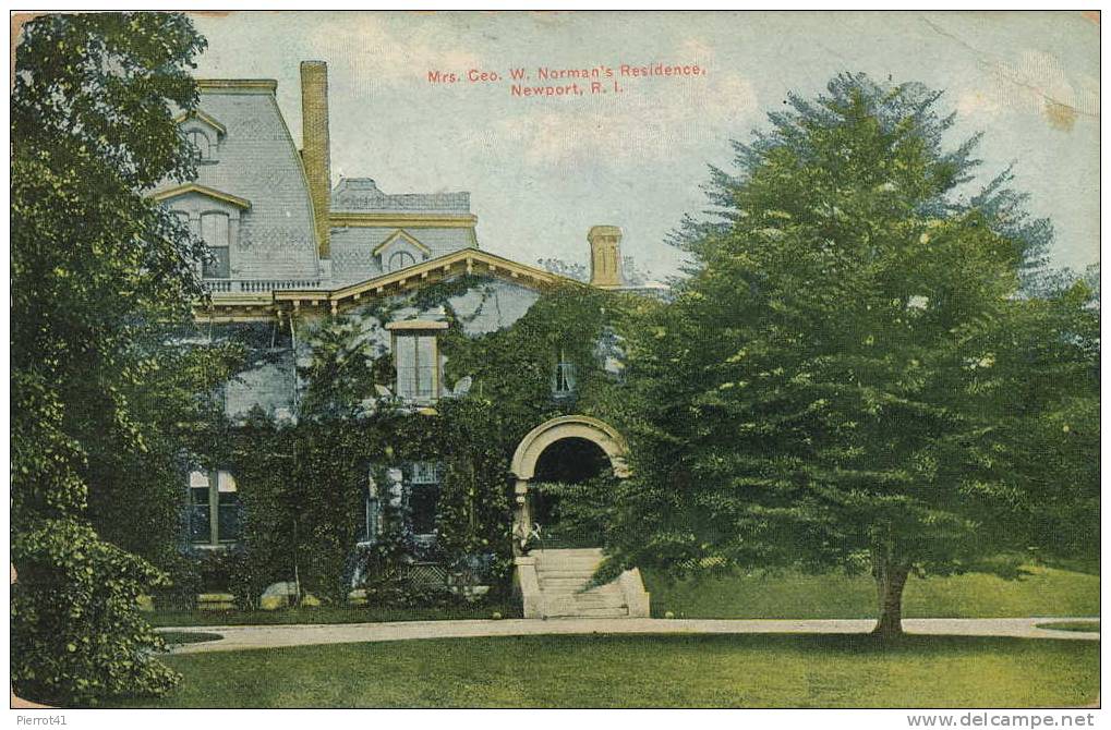 U.S.A.   Mrs Geo. W. Norman's Residence - NEWPORT - Rhode Island - Newport