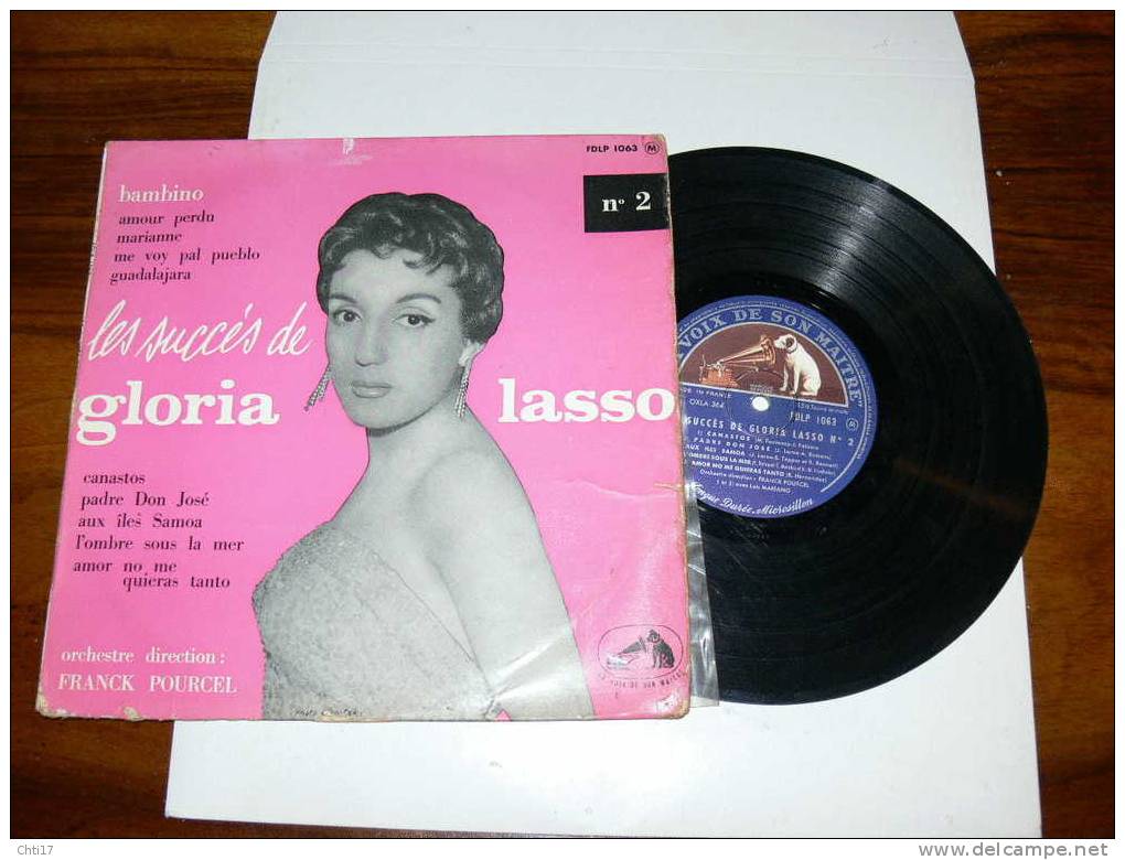 GLORIA LASSO  LES SUCCES AVEC ORCH FRANK POURCEL     EDIT LA VOIX DE SON MAITRE - Collector's Editions