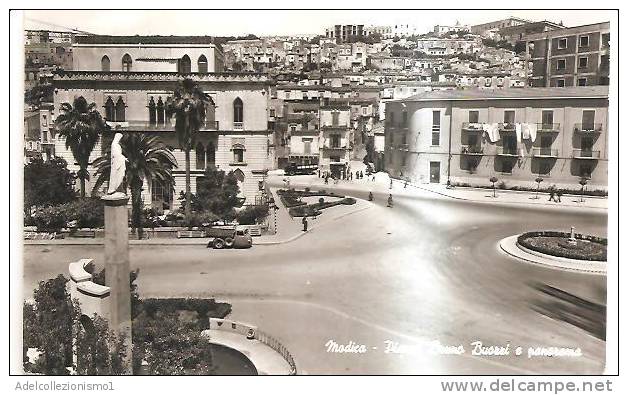 58811)cartolina Illustratoria Modica - Piazza Brunombuozzi E Panorama - Modica