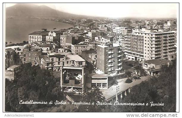 58828)cartolina Illustratoria Castellammare Di Stabia - Funivia E Panorama - Castellammare Di Stabia