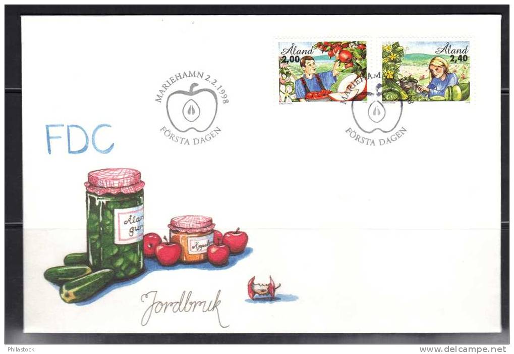 ALAND N° 134 & 135 Obl. S/ Enveloppe FDC - Aland