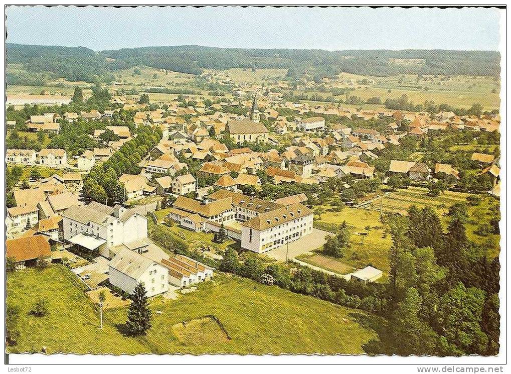 Cpsm, Hirsingue (Ht-Rhin), Vue Générale Aérienne - Hirsingue