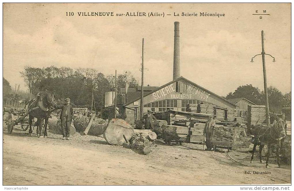 Villeneuve Sur Allier : Scierie Mecanique - Altri & Non Classificati