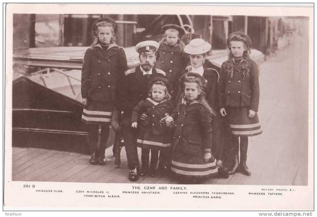 RUSSIA Zar Nikolai Nicholas Nikolaus II + Wife Alexandra Fedorowna+ Children Pincess Olga Alexis Anastazia Marie Tatiana - Familles Royales