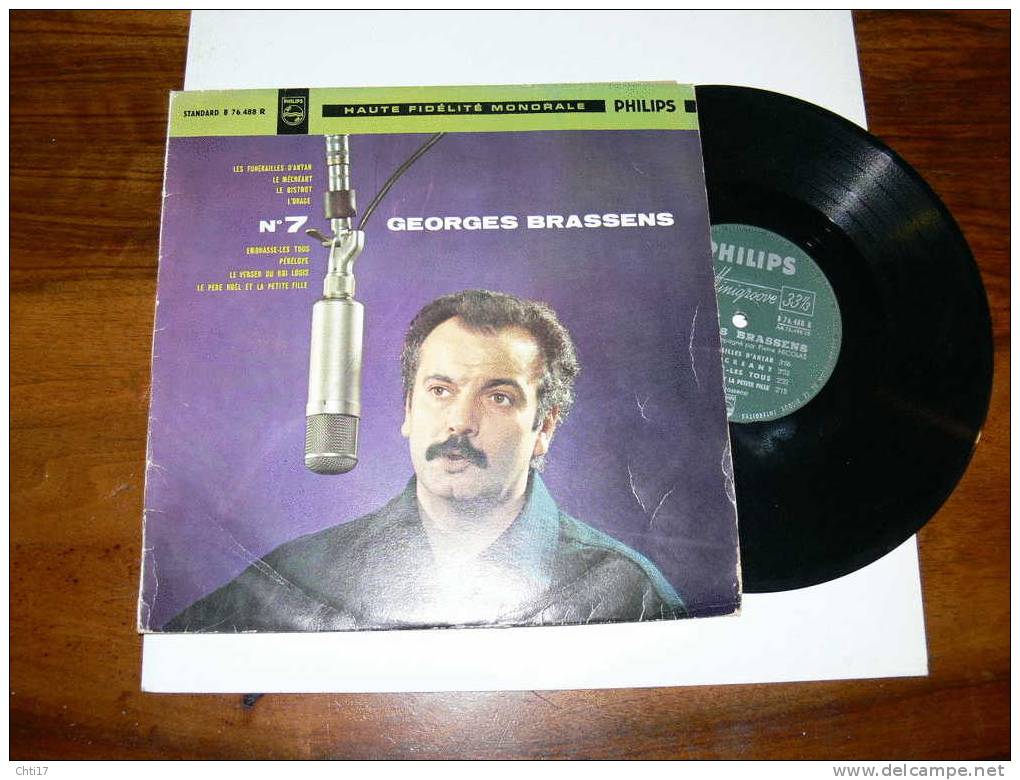 GEORGES BRASSENS NUM 7   "LES FUNERAILLES D ANTAN  "  EDIT  PHILIPS - Ediciones De Colección