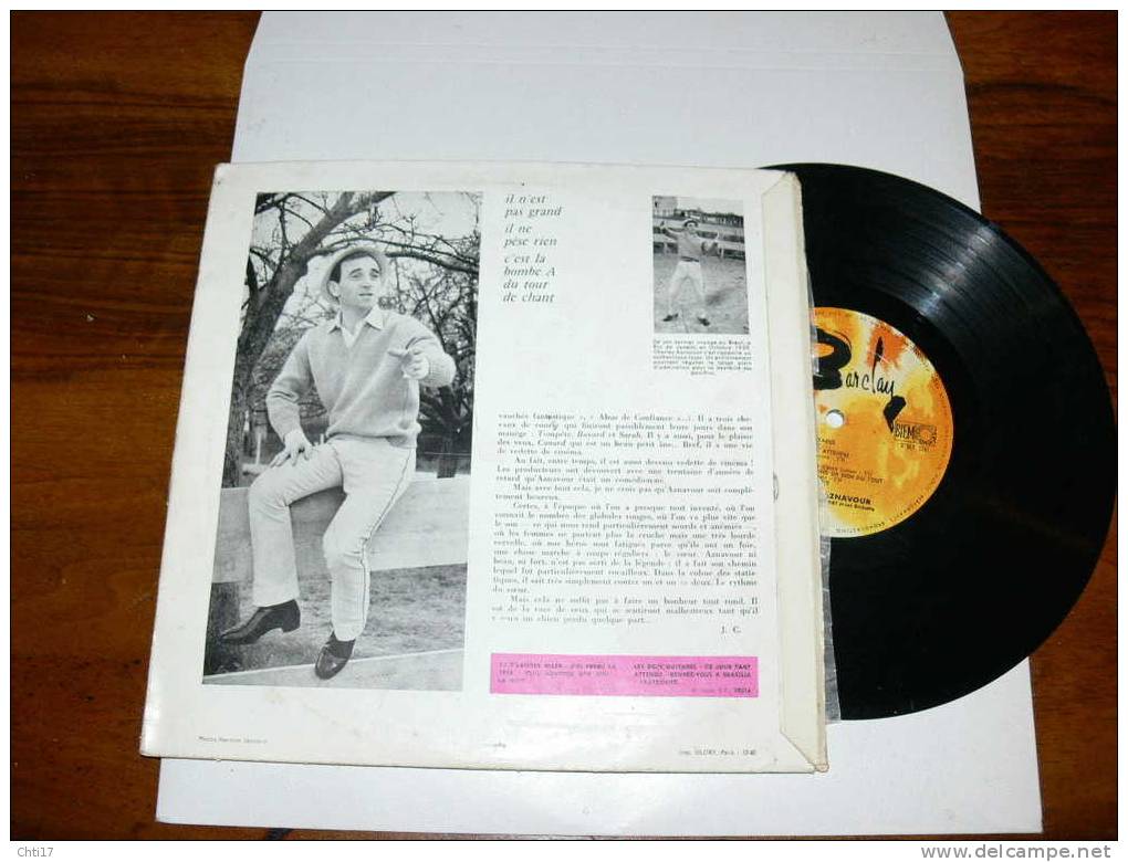 CHARLES AZNAVOUR   " TU TE LAISSES ALLER  "   EDIT  BARCLAY - Collector's Editions