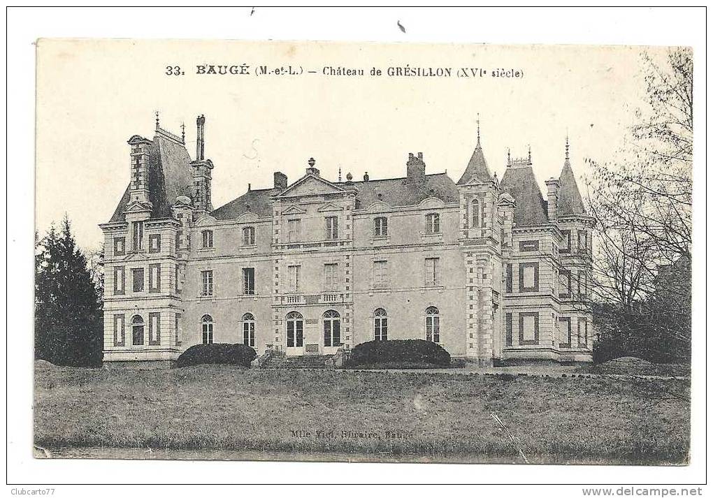 Baugé (49) : Le Château De Grésillon En 1920. - Autres & Non Classés