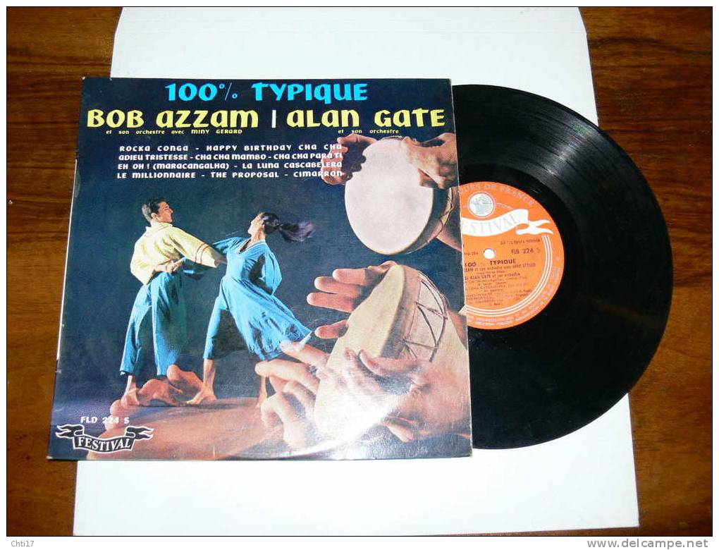 BOB AZAM  AVEC  ALAN GATE ET SON ORCHESTRE 100% TYPIQUE    EDIT  FETIVAL - Collector's Editions