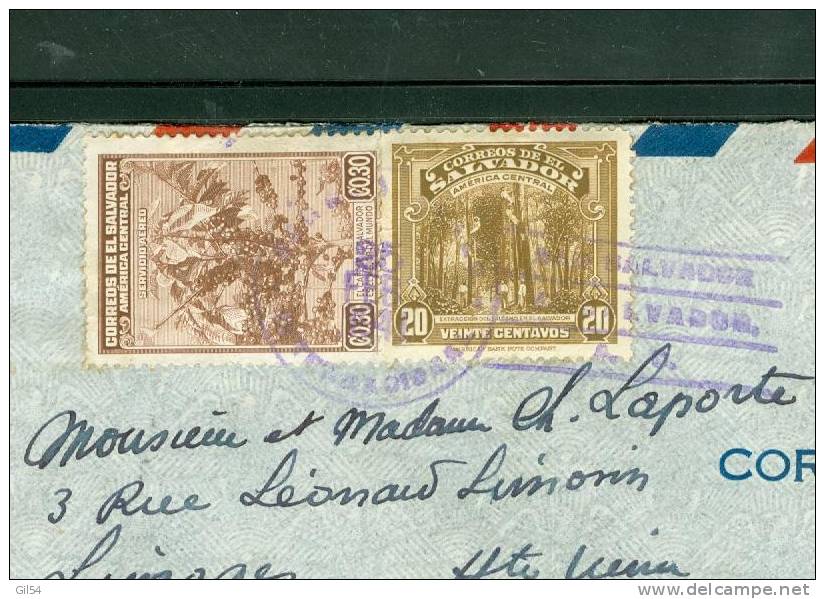 LETTRE  Du Salvador Affranchie Pour La France En Fevrier 1941 - LO27203 - Salvador