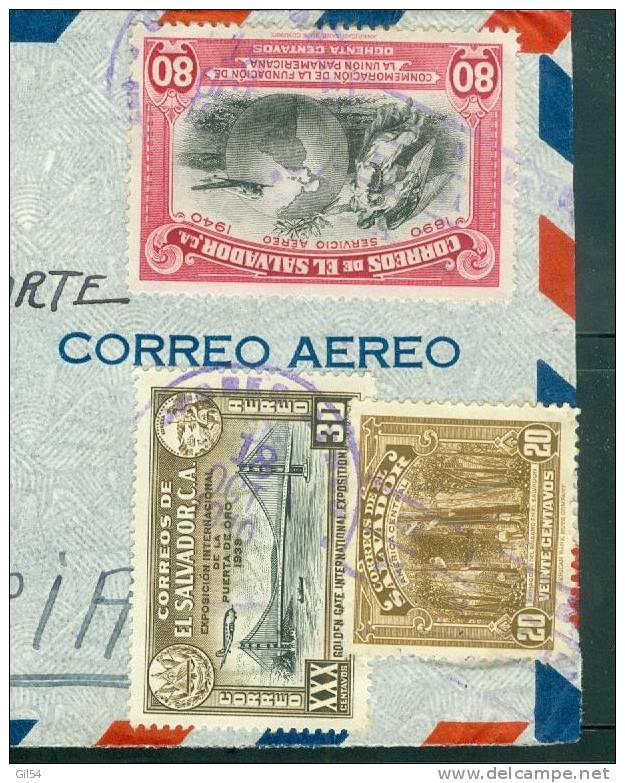 Salvador LETTRE PAR AVION   POUR La France  En  Oct 1940 - LO27310 - Salvador