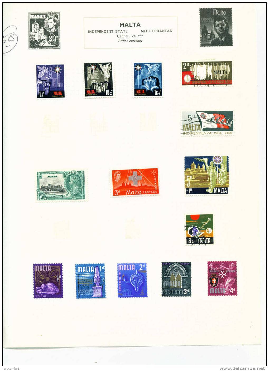 MALTA - Album Page Of Stamps As Scan (Clearance Lot) - Malta (...-1964)