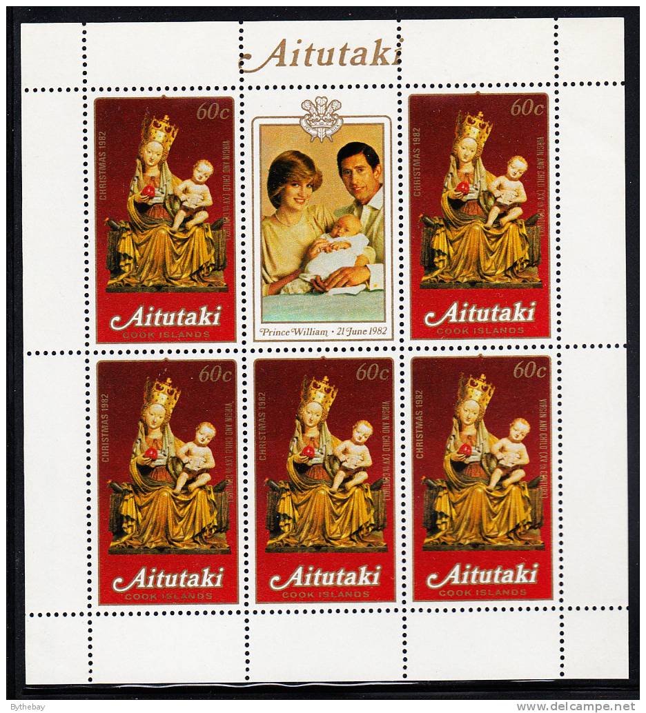 Aitutaki Scott #274 MNH Minisheet Christmas 1982 - Aitutaki