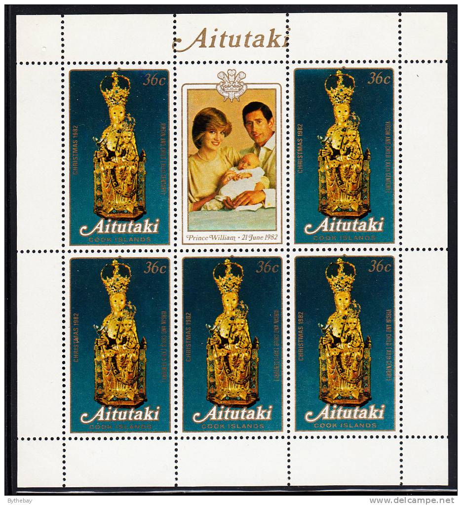 Aitutaki Scott #272 MNH Minisheet Christmas 1982 - Aitutaki