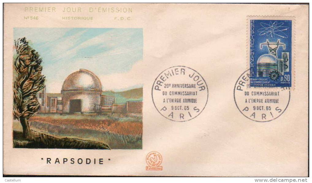 1965-FDC - FRANCE 20EME ANNIVERSAIRE ENERGIE ATOMIQUE - 1960-1969