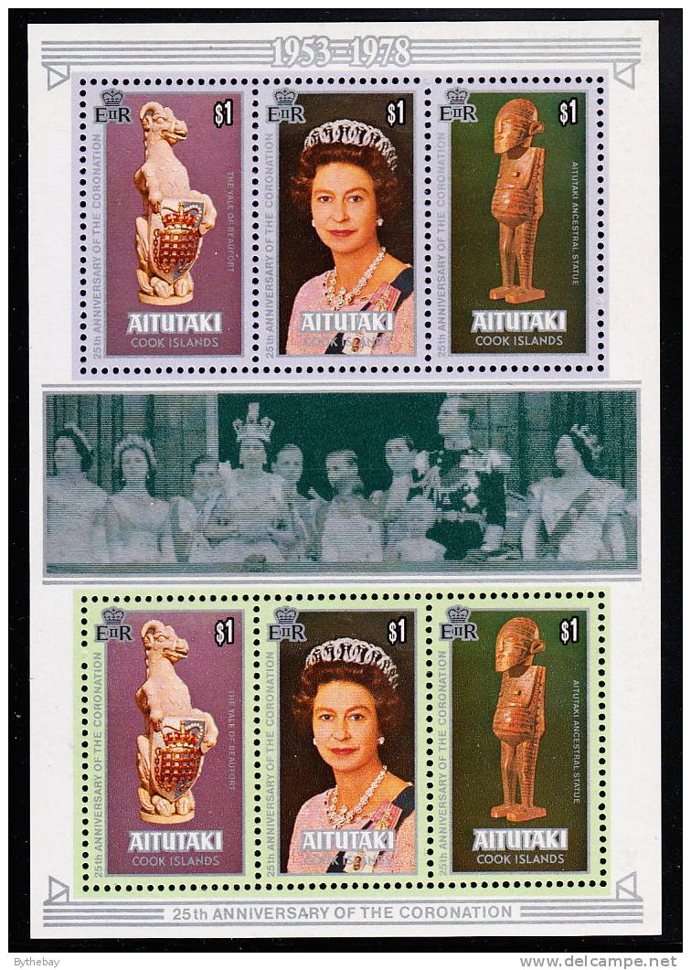 Aitutaki Scott #166d MNH Souvenir Sheet 25th Anniversary Of Coronation - Aitutaki