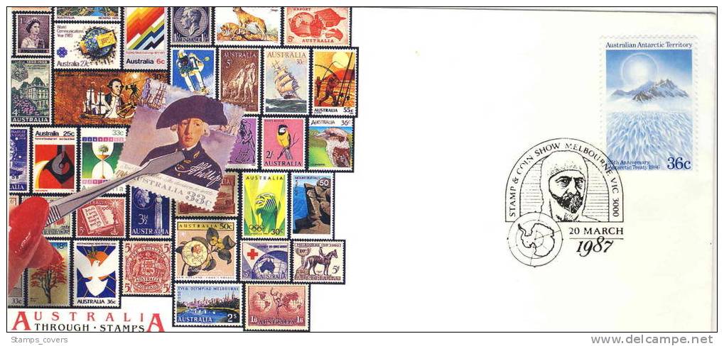 AUSTRALIAN ANTARTIC TERRITORY USED COVER 1987 MICHEL 73 - Lettres & Documents