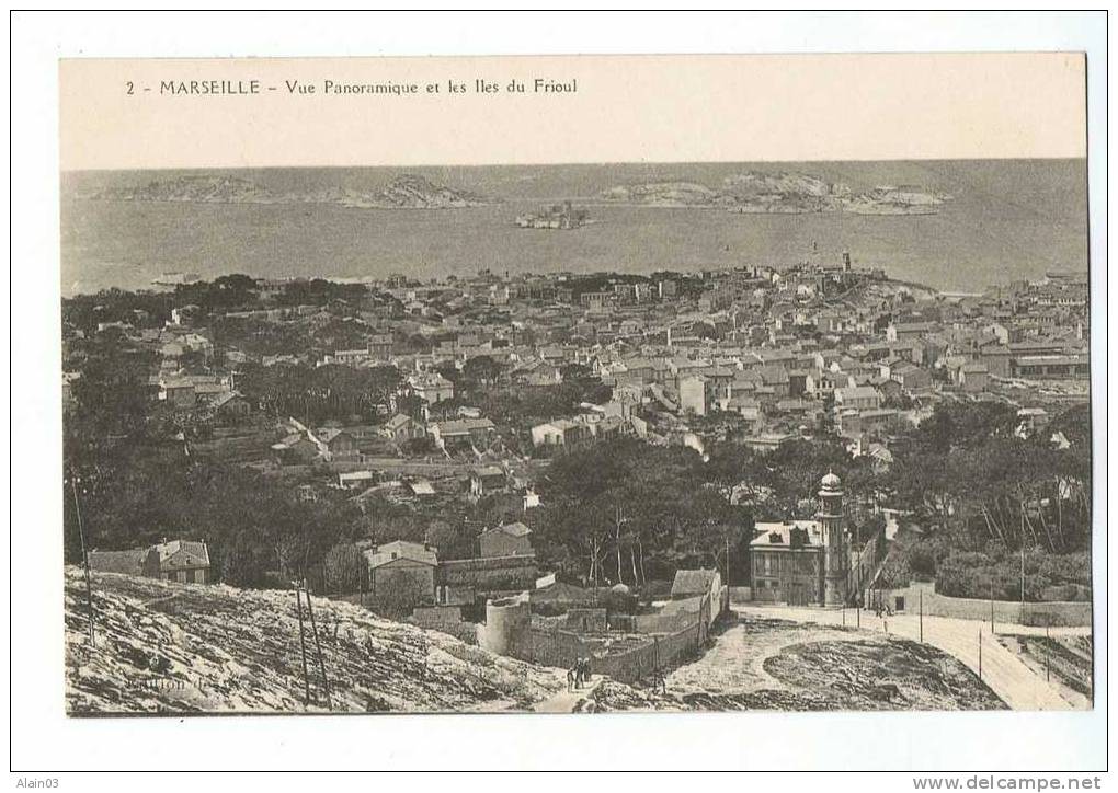 CPA - 13 - MARSEILLE - Vue Panoramique Et Les Iles Du Frioul - N° 2 Edition Des Nouvelles Galeries - Kasteel Van If, Eilanden…