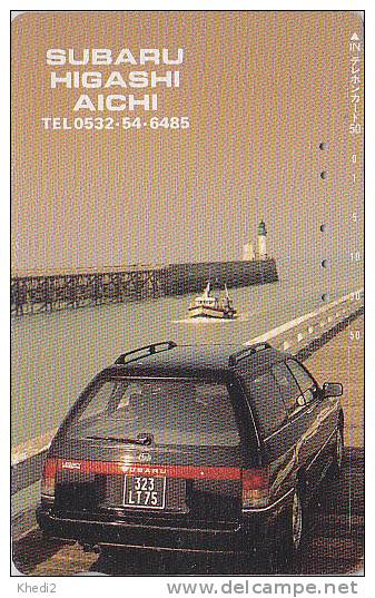 Télécarte Japon / 290-16099 - Voiture Subaru Bateau & PHARE - LIGHTHOUSE & SHIP Japan Phonecard  Telefonkarte - Faros