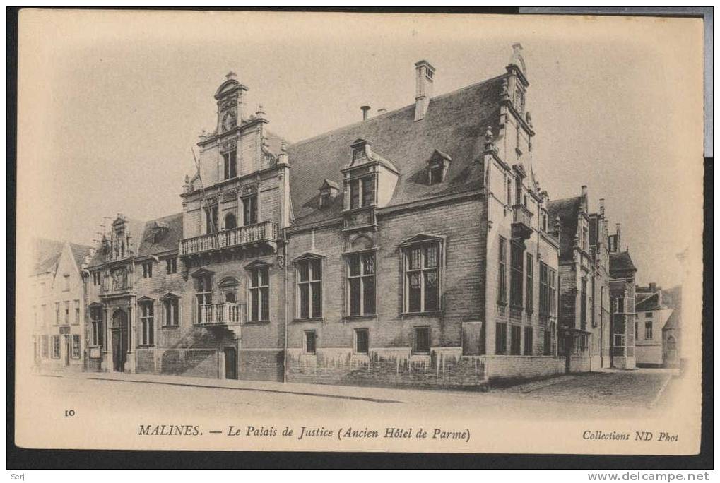 Malines - Le Palais De Justice - Ancien Hôtel De Parme . Belgique . - Malines