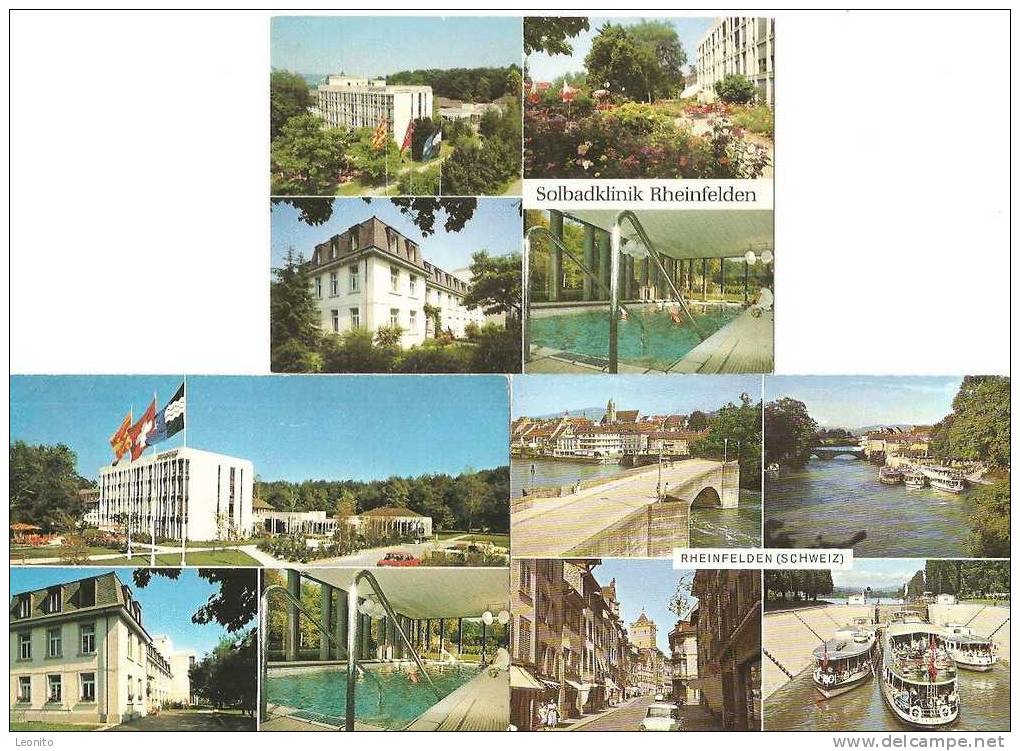 Rheinfelden AG 9 Ansichtskarten Und 1 Werbekarte Hotel Storchen Ab 1957 - Rheinfelden