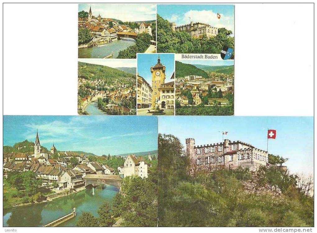 Baden AG 8 Ansichtskarten Ab 1962 - Baden