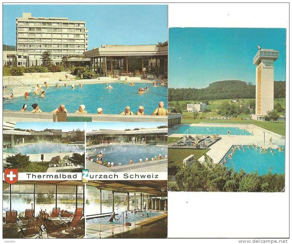 Zurzach Thermalbad 6 Ansichtskarten Ab 1979 - Zurzach