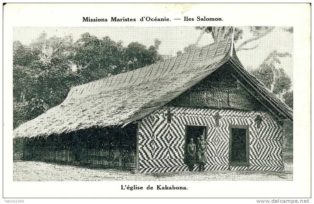 CPA  Eglise De KAKABONA, Missions Maristes D´océanie  4258 - Solomon Islands