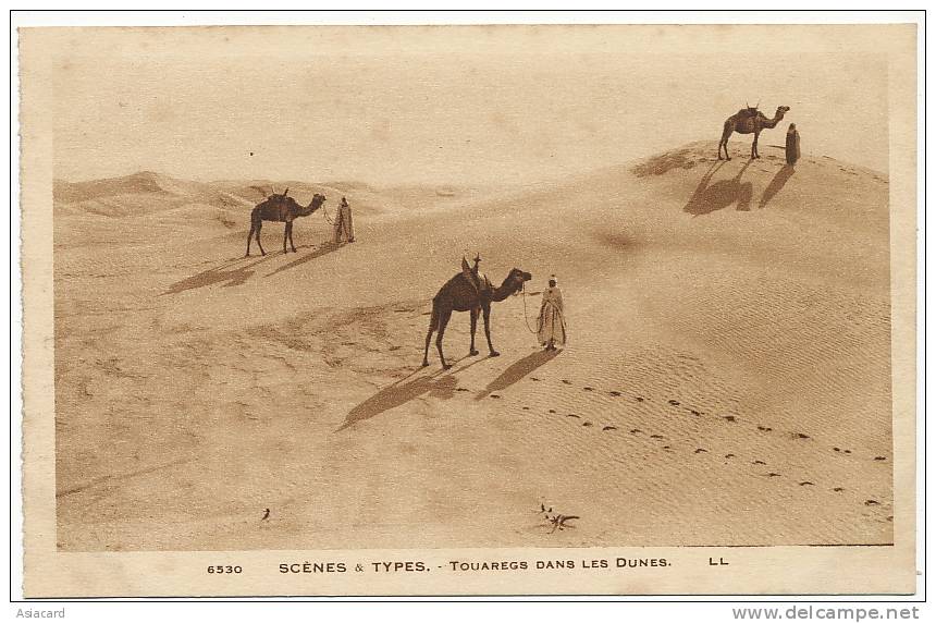 6530 Scenes Et Types Touaregs Dans Les Dunes LL - Mauritanie